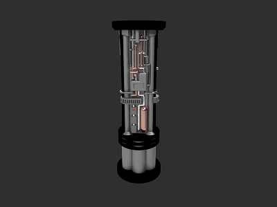 Industrial Factory Plant Featuring Cylindrical Mechanical Device And Metal Structure Design 3d model