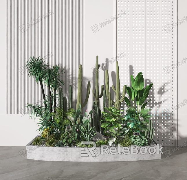 Modern Landscape Sketch Plant Heap model