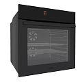 Haier Black Kitchen Oven With Glass Door Interior Shelves And Fan