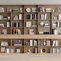Bookcase Bookshelf Ornaments Book Decorative Cabinet 3d model
