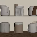Modern Stool Sofa Stool Low Stool Shoe Changing Stool 3d model