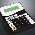 Modern calculator electronic timer 3d model