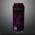 Para La Luna Lungburger Purple Red Can With Cartoon Character Design