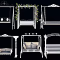 Outdoor Swing Chairs With Iron Frames Decorative Design And Cushion Options