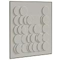 3D Wall Decor With Circular And Oval Patterns In Various Textured Colors