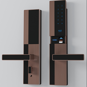 Modern smart door lock electronic smart lock 3d model