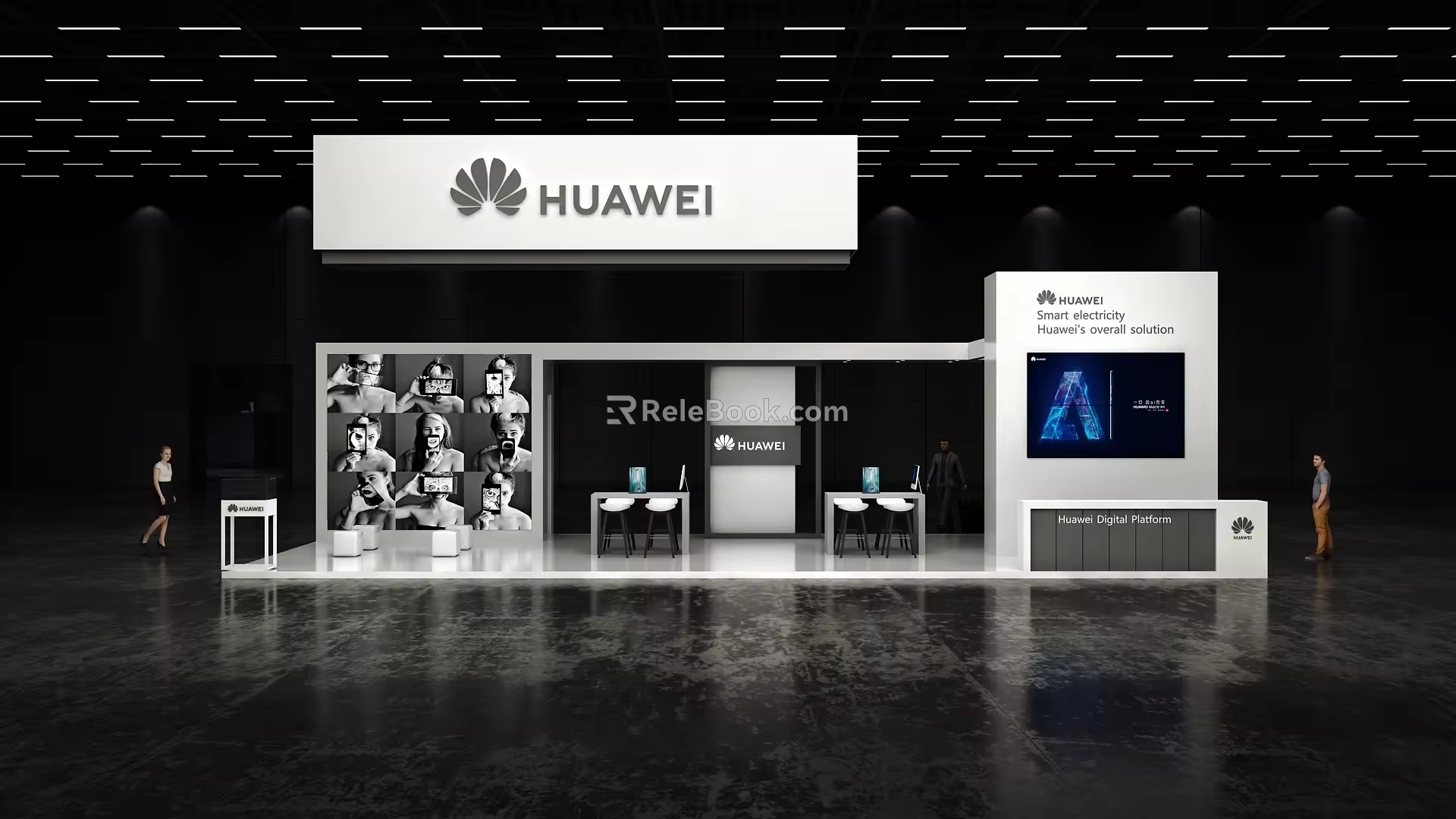 Huawei foreign exhibition booth model 3d model