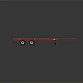 Red Flatbed Trailer Transport Vehicle With Heavy Duty Platform And Wheels