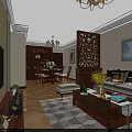 Modern Elegant Living And Dining Room With Soft Furnishings And Large Window Interior Design
