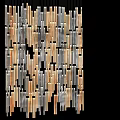 Modern Luxury Chandelier With Gold Silver Metal Strips And Geometric Design