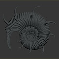 Chi chrysanthemum stone ancient fossil stone chrysanthemum fossil items 3d model