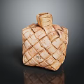 Woven Square Household Decorative Storage Basket Featuring Textured Weave And Top Handle