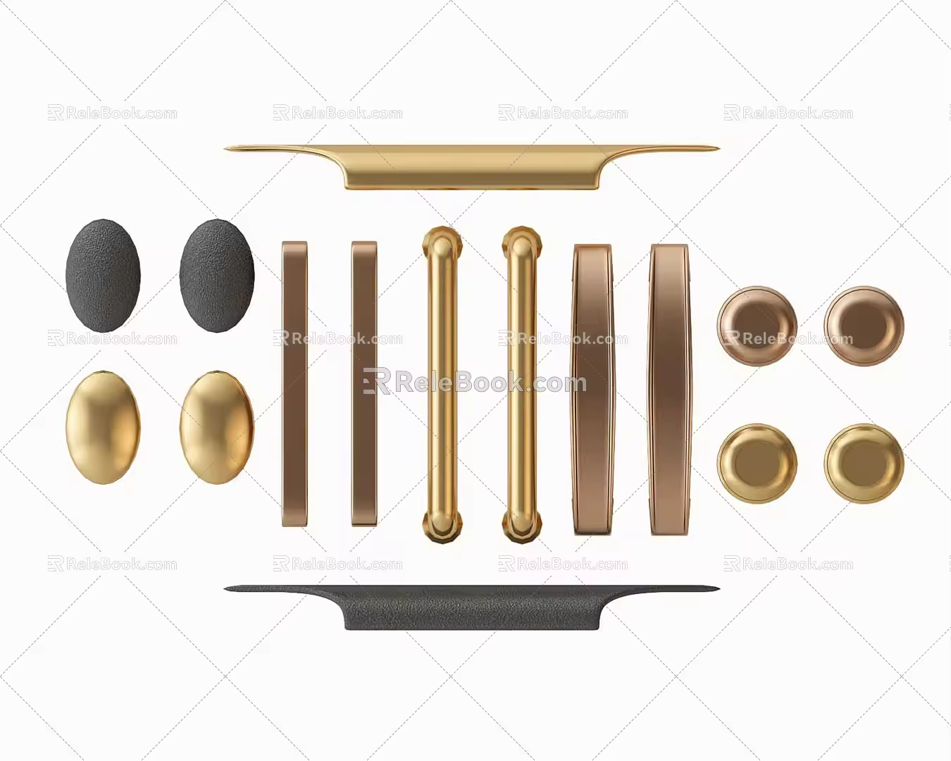 Light Luxury Door Handle 3d model