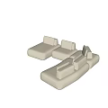 Beige Fabric Sofa Set With Modern Modular Design And Multiple Cushioned Back Modules 3d model