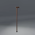 Wooden Handle Walking Cane With Metal Shaft And Anti Slip Rubber Tip