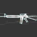Black Military Style Tactical Rifle With Standard Barrel Magazine And Stock