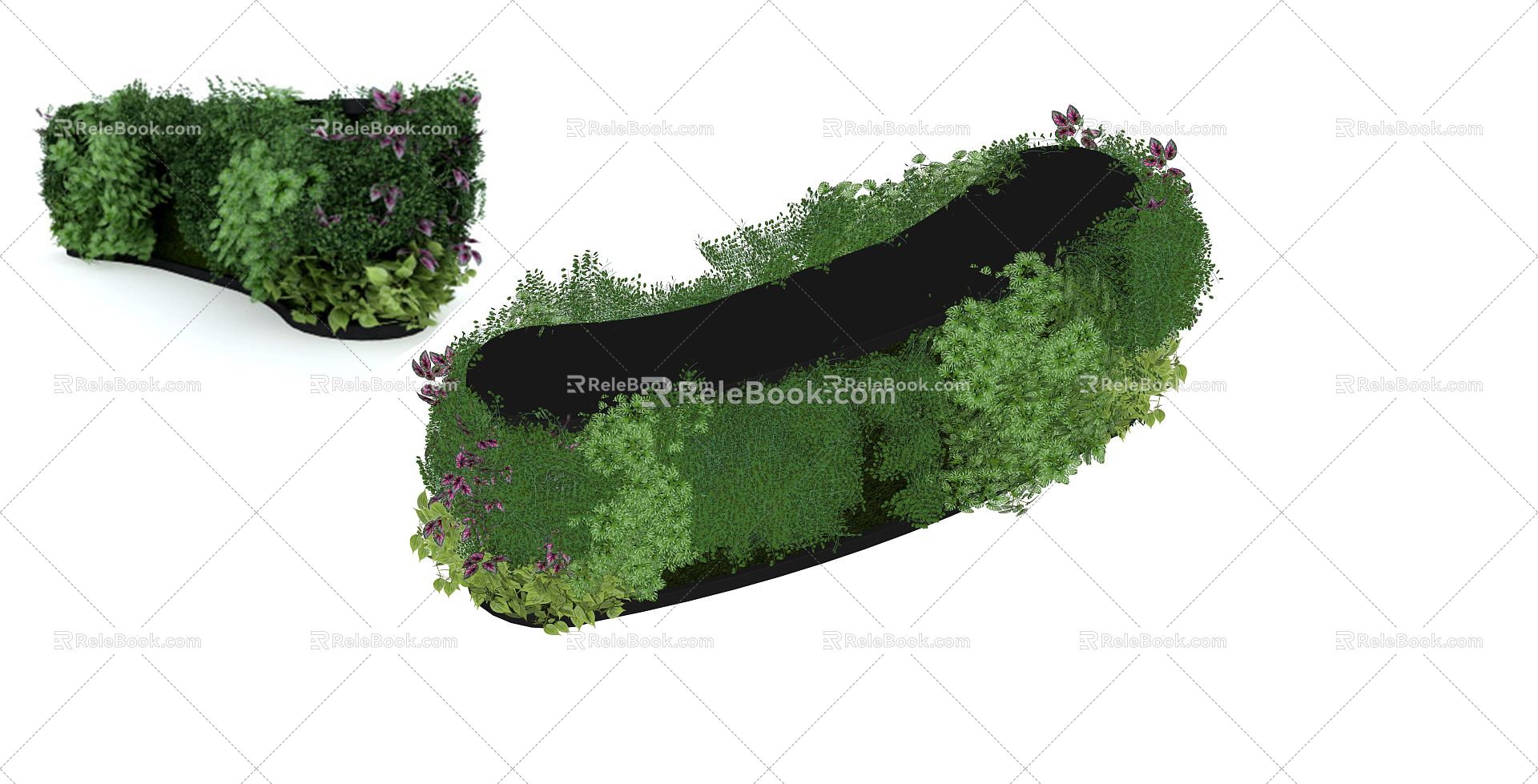 Modern Plant Wall Green Plant Decorative Wall model