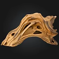 Stone Wood Decorative Sculpture With Natural Texture And Unique Organic Shape