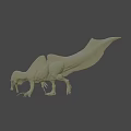 Realistic 3D Dinosaur Model With Long Tail And Clawed Feet Design 3d model