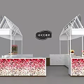 Vibrant Flower Shop Bar Counter With Colorful Blooms And Decorative Flower Buckets