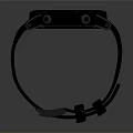 Sleek Smart Watch With Round Digital Display Black Strap And Fitness Tracking