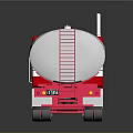 Red Truck With Silver Tanker Trailer And Pink Wheels In Realistic 3D Rendering