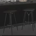 Modern Kitchen Bar Stools With Brown And Black Seats And Metal Legs