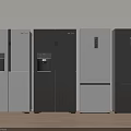 Sleek White And Gray Refrigerators With Modern Design And Water Dispenser For Home