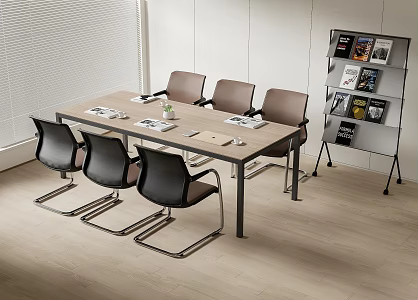 Modern Meeting Table and Chair Office Desk and Chair 3d model