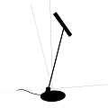 Modern Black Adjustable Desk Lamp With Minimalist Design And LED Light Source 3d model
