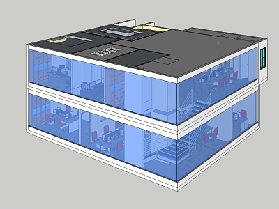 modern public office area office space office 3d model