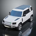 Modern White SUV with Dark Roof Green Front Accent Silver Wheels and Sleek Design