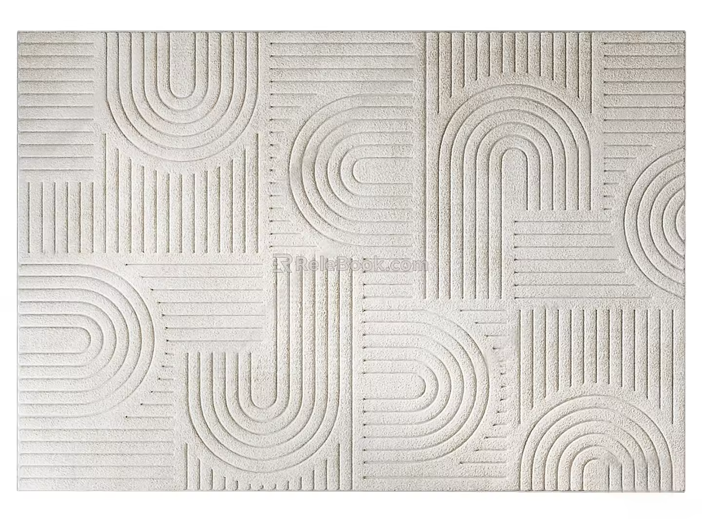 Modern Square Carpet Geometric Texture Carpet 3d model