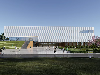modern gymnasium building sports building culture exhibition hall building 3d model