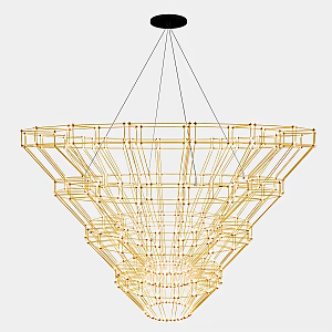 Light Luxury Chandelier 3d model