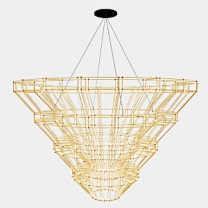 Light Luxury Chandelier 3d model