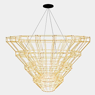 Light Luxury Chandelier 3d model