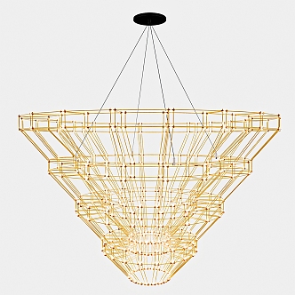 Light Luxury Chandelier 3d model