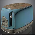 Vintage Blue Rusted Toaster With Old Fashioned Design And Classic Look