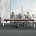 Modern Conference Table and Chair Office Conference Table 3d model