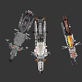 Three Classic Motorcycles With Black White Orange Bodies And Chrome Accents On White Background