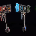 Modern Science Fiction Tomahawk Modern Science Fiction Weapon Cold Weapon Axe Tomahawk Props 3d model