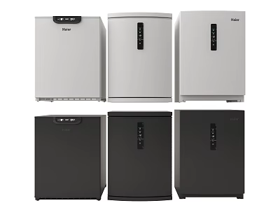 Haier Compact Refrigerators And Freezers In Light And Dark Color Options 3d model