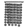 Modern Round Decorative Wall Hangings Featuring Neutral Colors And Grid Pattern 3d model