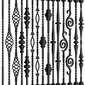 Ornate Metal Rail Baluster Designs with Spiral Patterns and Decorative Details