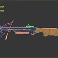 Crossbow Mechanical Crossbow Shift Bow and Arrow Shoot Far Equipment Weapons High-tech Crossbow 3d model