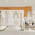 Modern Clothing Store Exterior With Elegant Window Display Mannequins And Decorative Elements