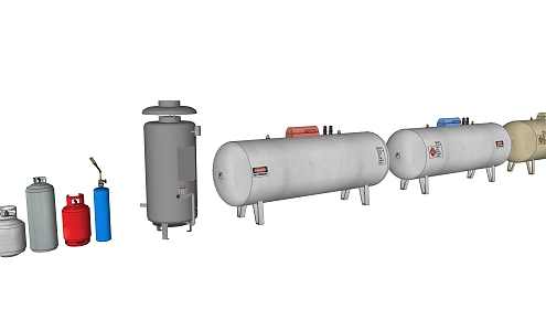 Modern Industrial LOFT Equipment Gas Storage Tank 3d model