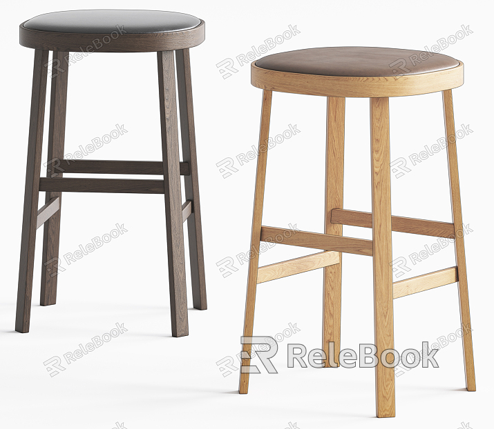 Nordic Bar Stool Bar Chair Combination model