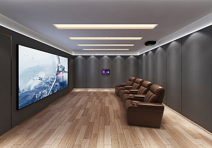 modern video room 3d model